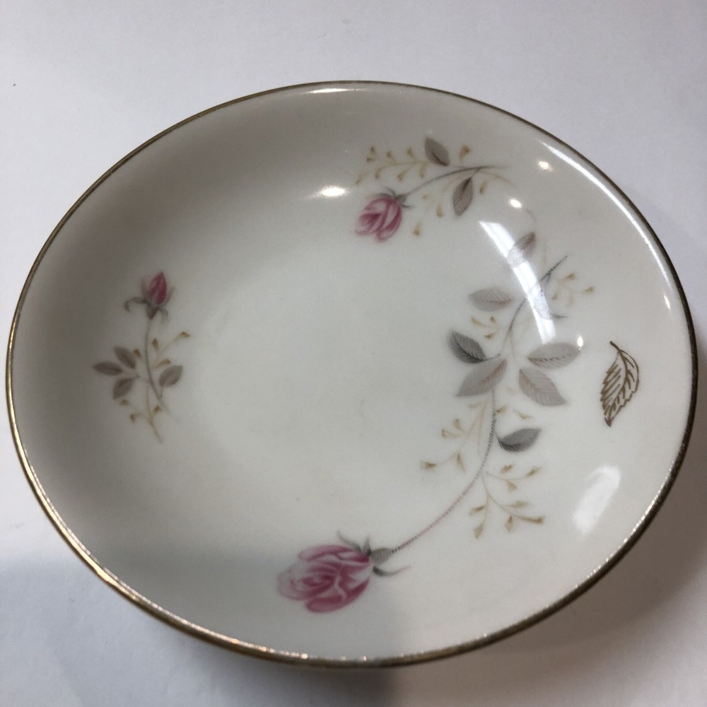 TH ABALONE China Flamingo Rose 5.5" Dessert Bowl Japan Vintage Floral‎